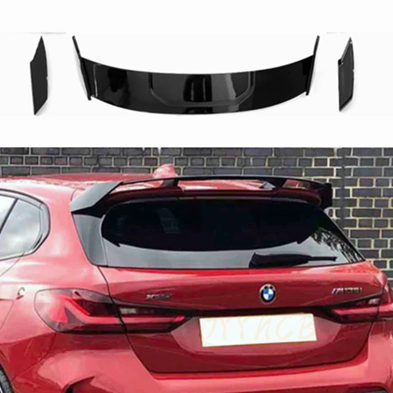 

For 1 Series F40 MP 2019 Year Automotive Body Styling Kits PP Black Color M135i Rear Bumper Lip Diffuser Roof Spoiler