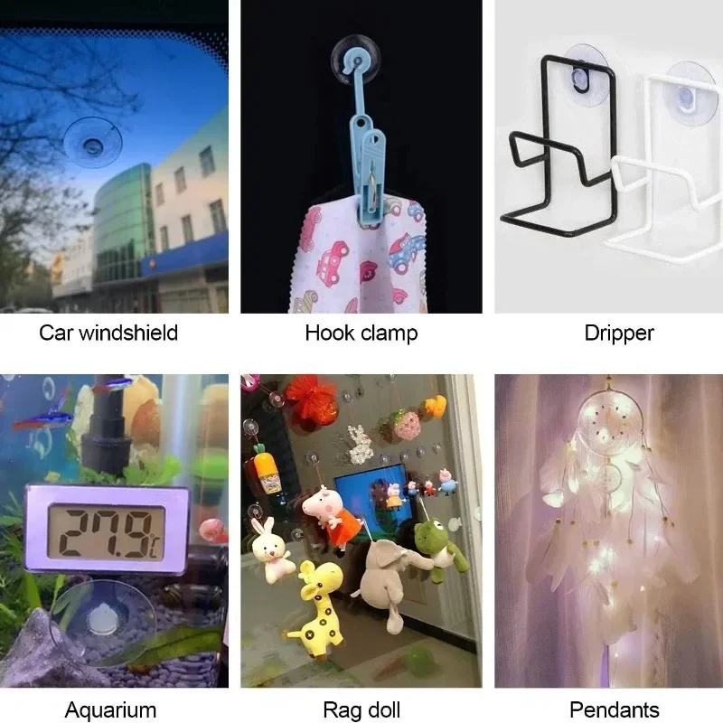 شفافة الفطر رئيس المصاصون خطاطيف تعليق لنافذة جدار قوي فراغ مصاصة شماعة للمنشفة كوب شفط زجاجي بالجملة