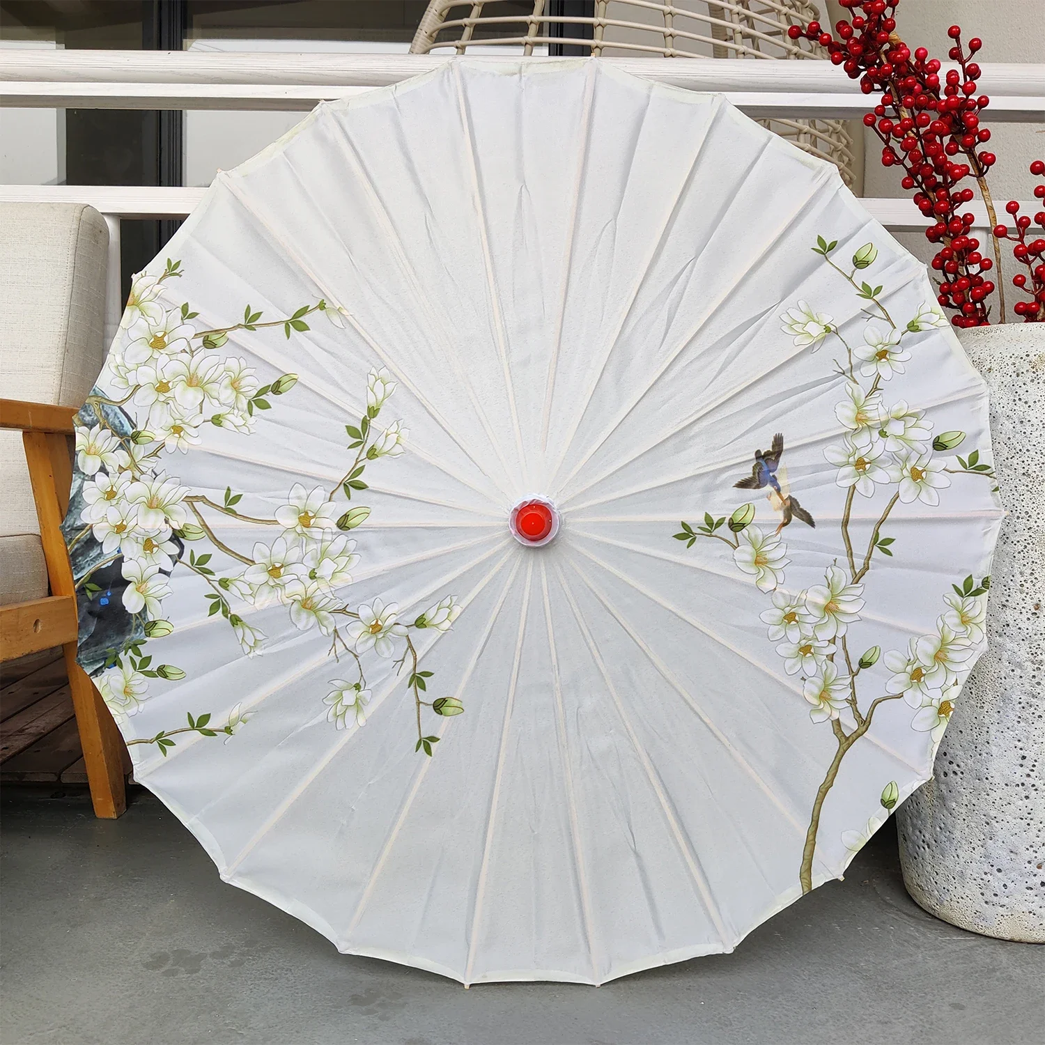 Stone drum oil-paper umbrella rain-proof decorative classical Chinese style umbrella tassel