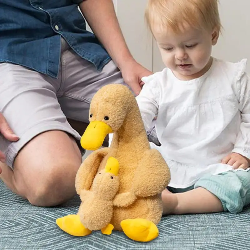 Stuffed Animal Duck Cartoon Duck Plushies Mother And Child Duck Soft Children Sleeping Comfort Doll For Boys Girls Children