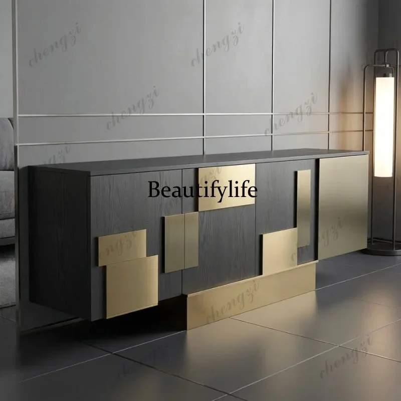 JJ132 Italian minimalist side cabinet design sense storage locker geometric modeling entrance cabinet