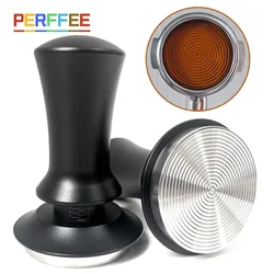 51mm 53mm 58mm Coffee Tampers Spring Loaded Coffee Tamper Ripple Base Aluminum Self Leveling Espresso Tamper Coffee Tamper Kit