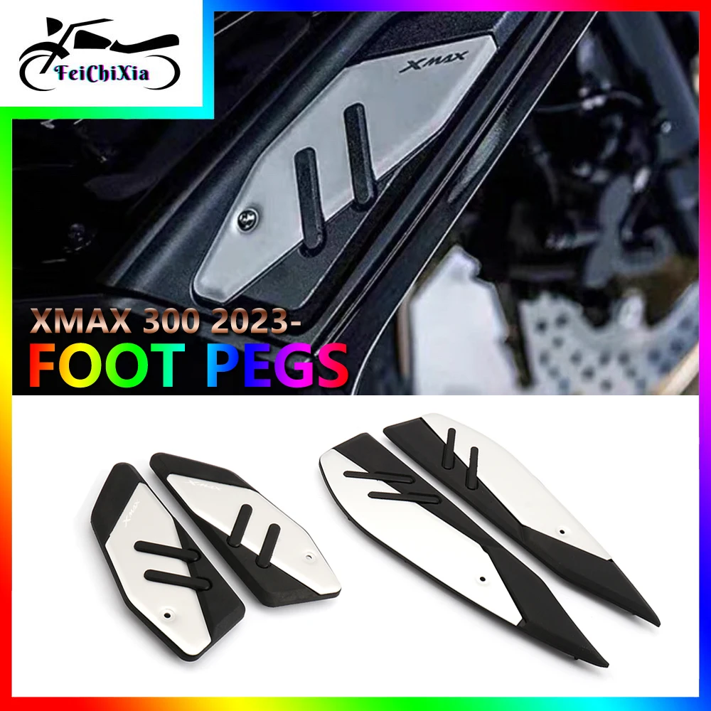 Motorcycle Footrest Reinforce Baseboard Foot Pedal Pad For YAMAHA X-MAX 300 XMAX 300 2023 - Skidproof Foot Board Pad Foot Pegs