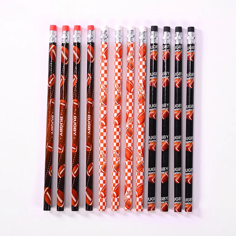 HB Pencil Baseball Basketball Rugby Football Sports Theme Pencil Creative Children's Student Supplies First Grade with Eraser