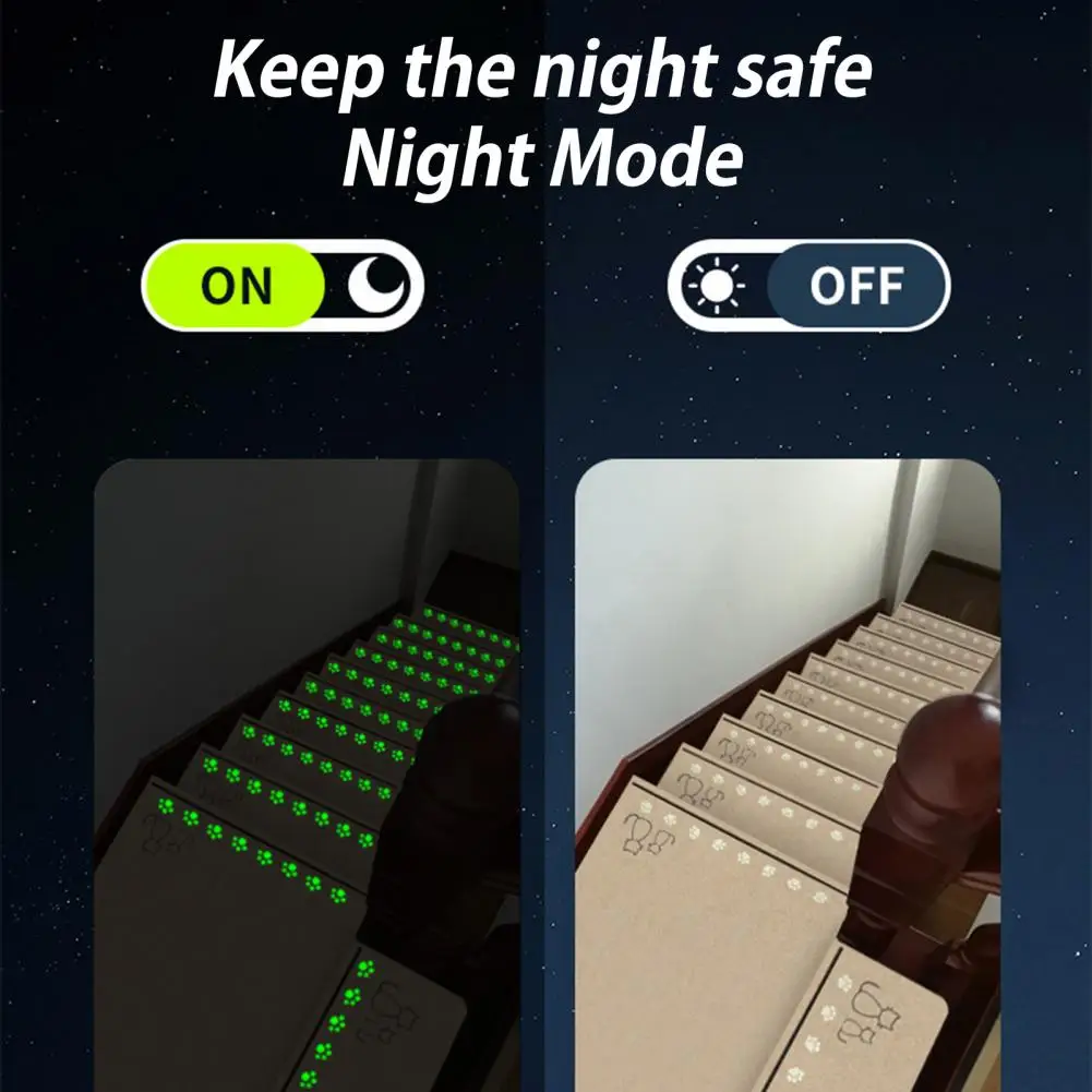 Non-slip Stair Treads Step Mat Cartoon Pattern Floor Mat No Residue Anti-slip Stair Protection Pad Easy Installation Wooden