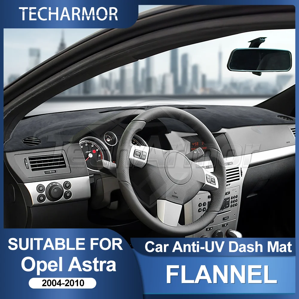 Flannel Car Dashboard Cover Pad For Opel Astra 2004-2010 Sunshade Protector Anti-UV Dash Mats Non-slip Pads Interior Accessories