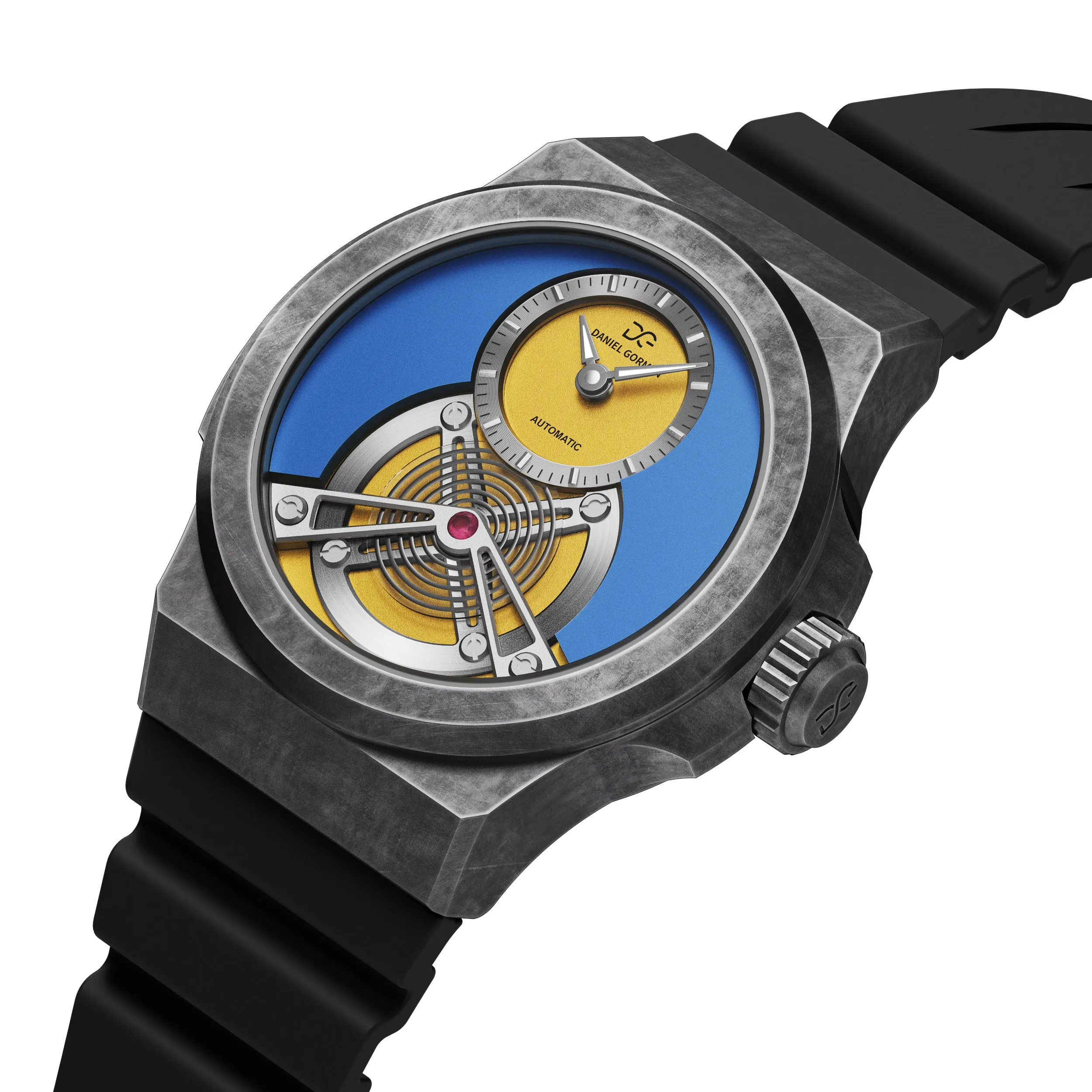 DANIEL GORMAN Singularity Series Rasengan. Spiral Pills, Sapphire, Automatic Mechanical Watch