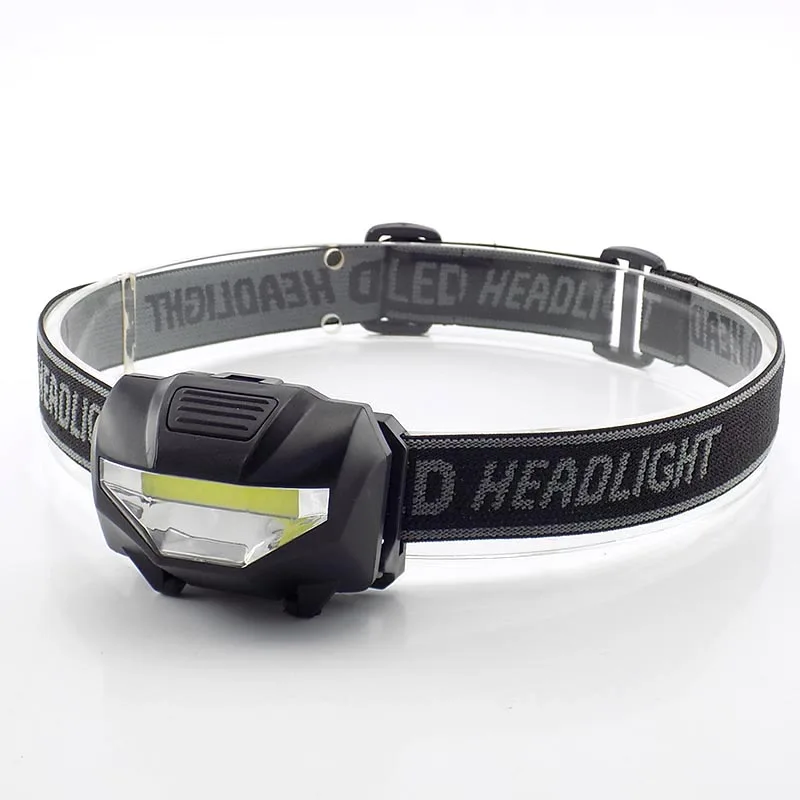 Mini black COB LED headlamp small head torch lamp flashlight Head torche light for kids Running Camping hunting