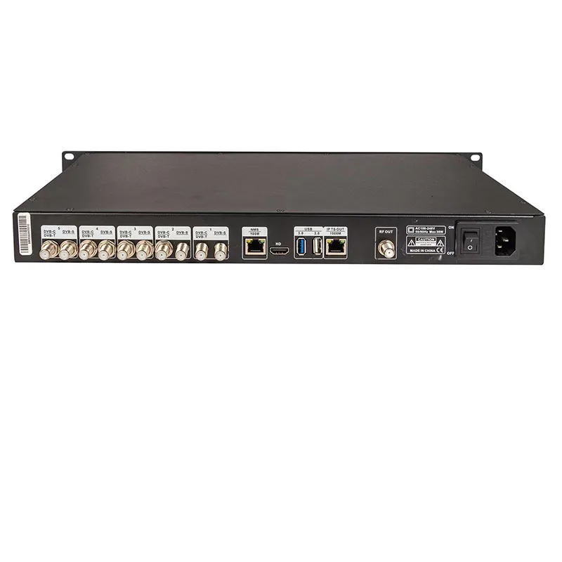 TV Modulator Digital Terrestrial IP UDP RTSP DVB-S2/DVB-T2/DVB-C/ISDB-T to  5-Channel Metal Universal Voltage
