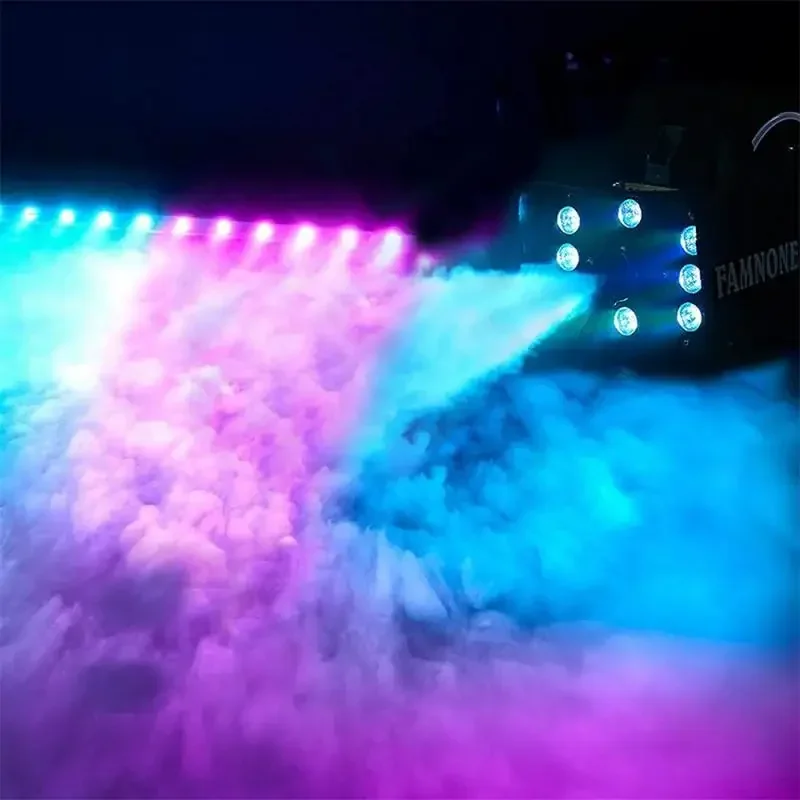 Disco Colorful Smoke Machine 500W LED Remote Fogger Ejector Dj Christmas Wedding Party Stage Light Effects Fog Machine