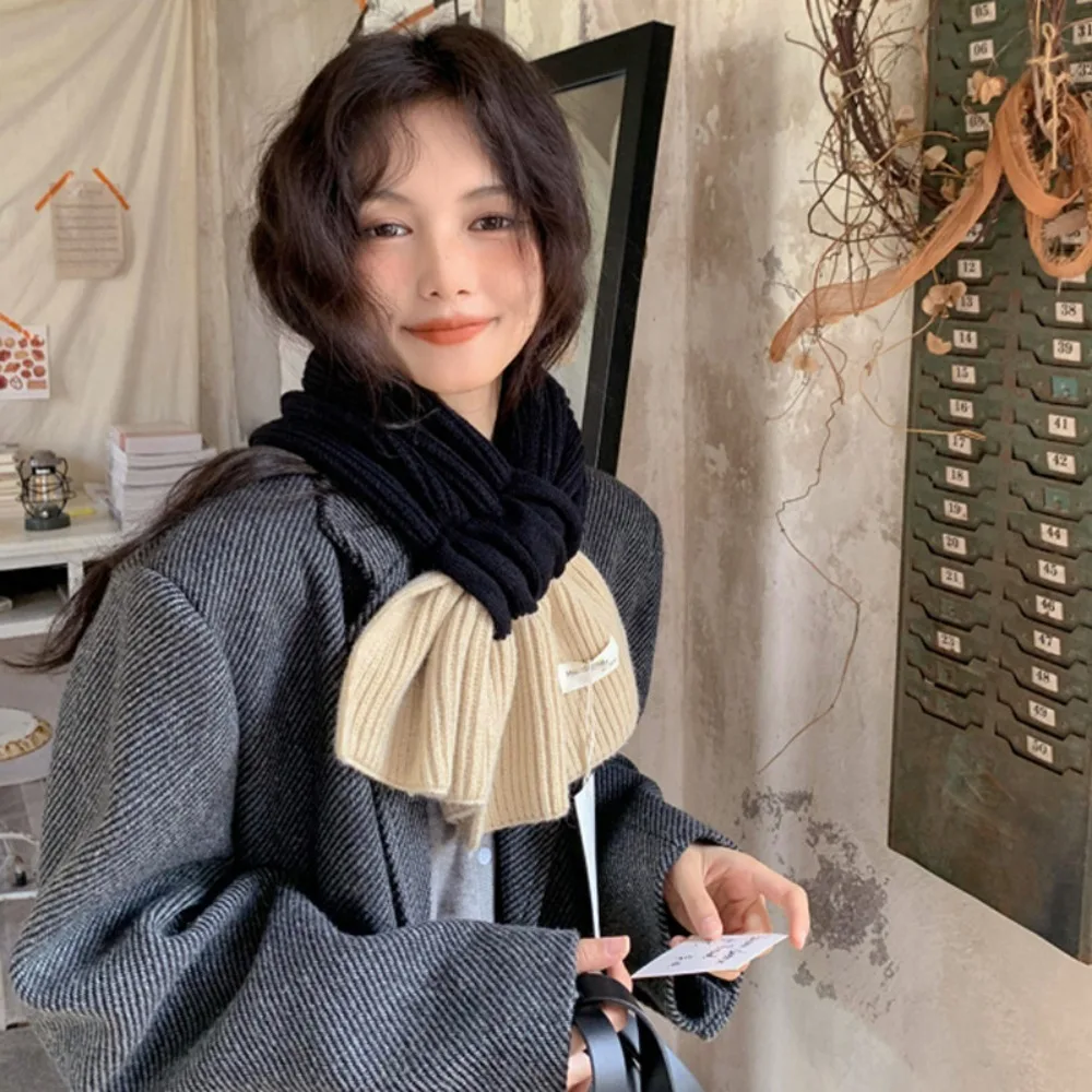 

Модный ветрозащитный шарф с крестом, холодостойкий сохраняющий тепло вязаный шейный платок, толстые зимние шарфы для женщин