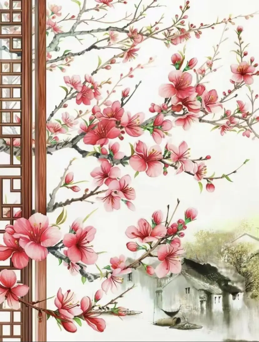 

9ct 60x80cm Plum blossom Embroidery DIY Chinese Style Printed Kits Cross Stitch Needlework Set Home Decor Crafts