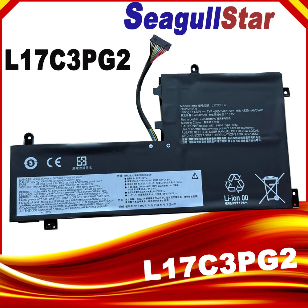 

New L17C3PG2 Laptop Battery For Lenovo Legion Y530-15ICH,Y540,Y730 Y730-15ICH,Y740,Y7000 2018 2019, Y700P 2019 Series 52.5Wh