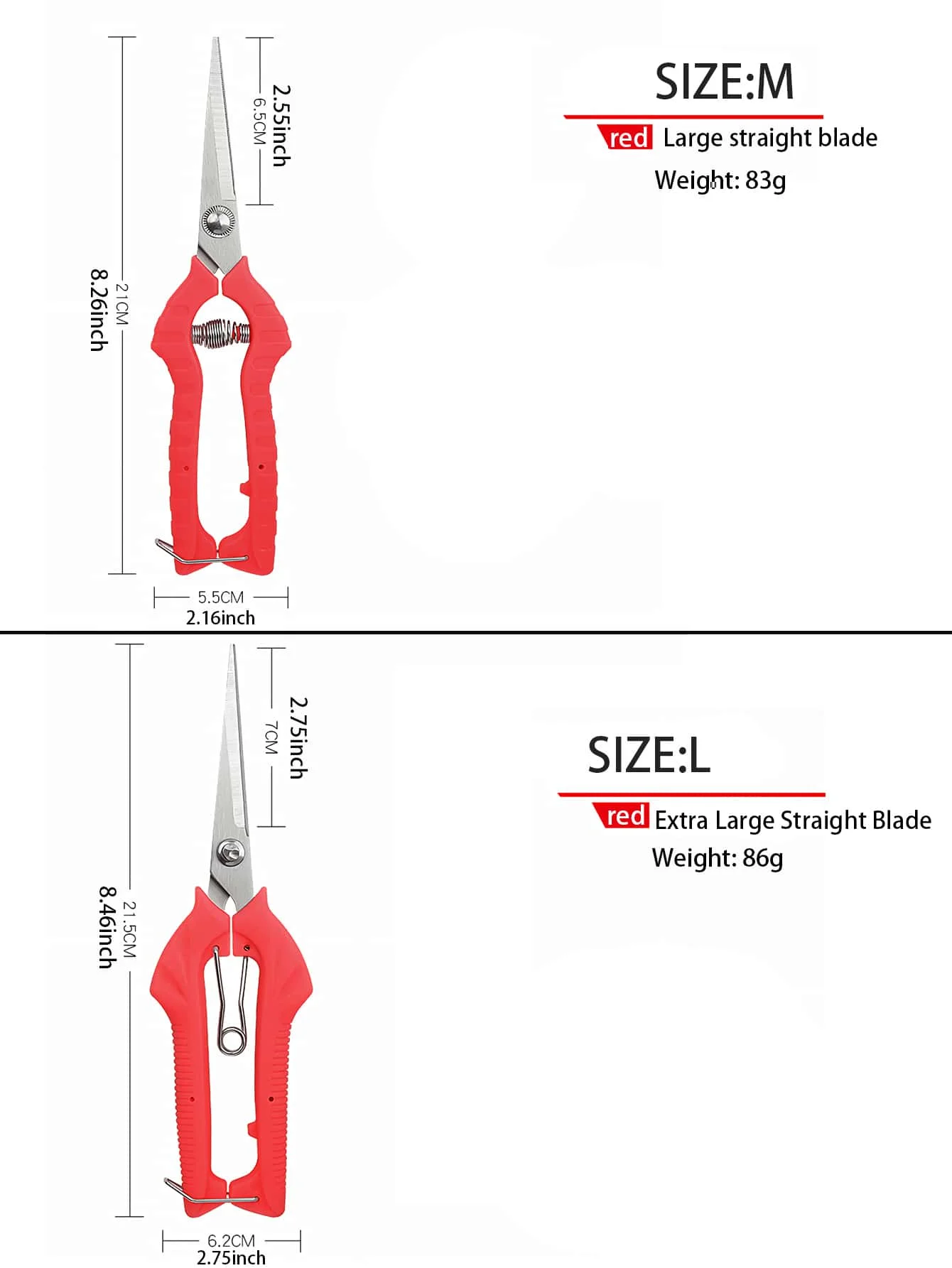 قطعة واحدة من مقصات التقليم البسيطة، مقص فرع نباتات من الفولاذ المقاوم للصدأ، للحدائق الخارجية #2