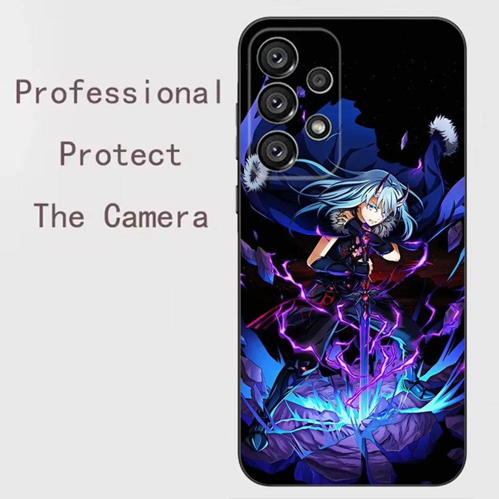 T-Tensei S-Slime Rimuru  Phone Case For Samsung Galaxy A91,A80,A73,A72 ,A71,A53A52,A32 ,A31A22,A21s,A20,Black Cover