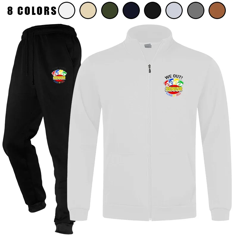 

Мужской активный спортивный костюм с длинными рукавами, спортивные костюмы, куртки и брюки на молнии, комплект из двух предметов