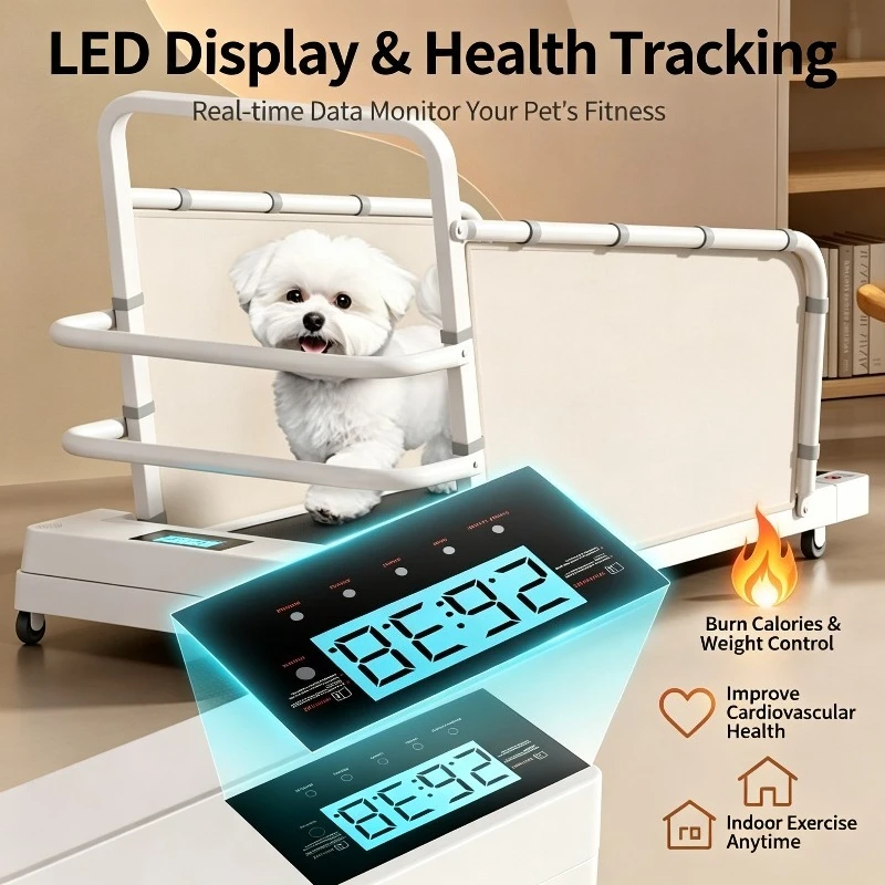 Smart Dog Treadmill Speed Adjustable Dog Exercise Running Machine Indoor Walking Jogging Fitness Training Equipment with Guard
