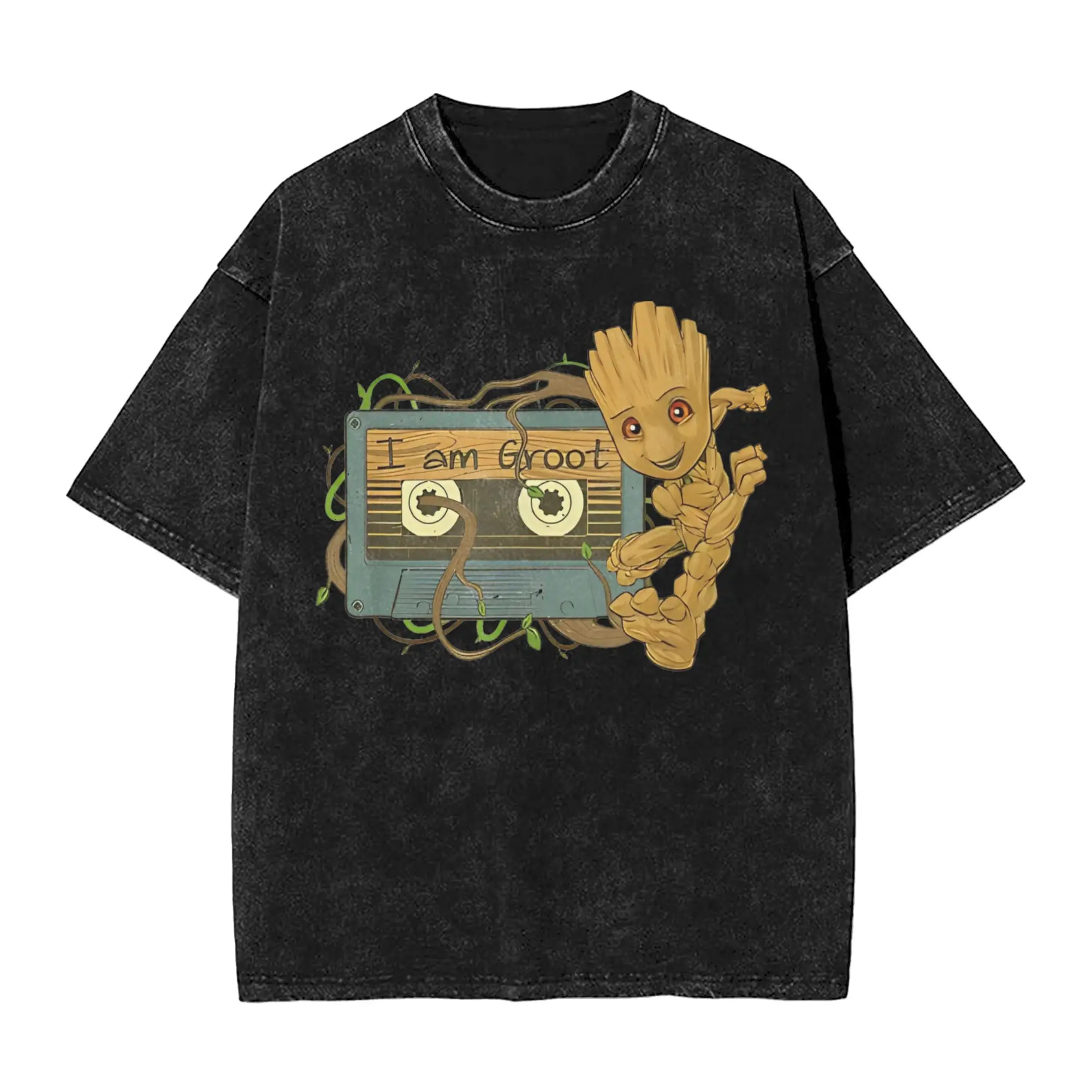 

of the Galaxy I Am Mixtape Washed T Shirt Male Y2K Funny Cotton T-Shirts Summer O-Neck Novelty Tees Pattern Oversized Clothes