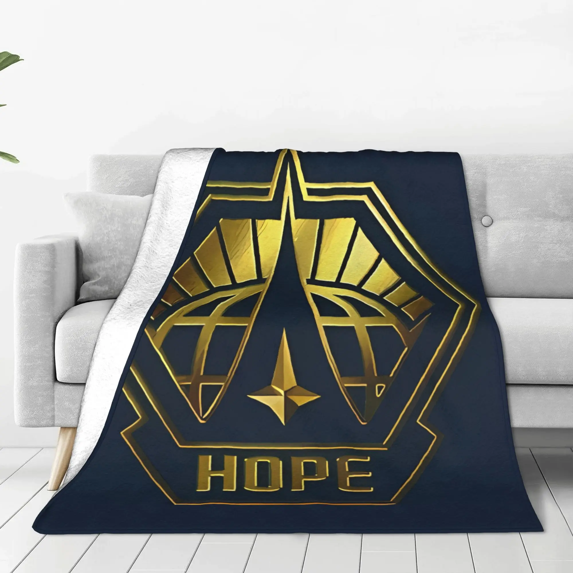 1PC Home Cutecore Star Crest The Outer Worlds Blanket Super Cosy Plush Home Living Room Sofa Halloween