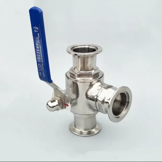 KF16KF25KF40KF50  three-way ball valve vacuum three-way L-shaped T-shaped ball valve manual ball valve 304 stainless steel joint