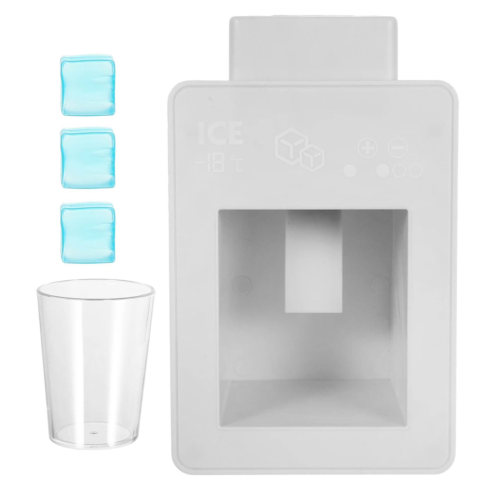 1 conjunto crianças cozinha playset realista fingir máquina de gelo mini aparelho com cubos de gelo artificiais interativo crianças cozinha jogar conjunto