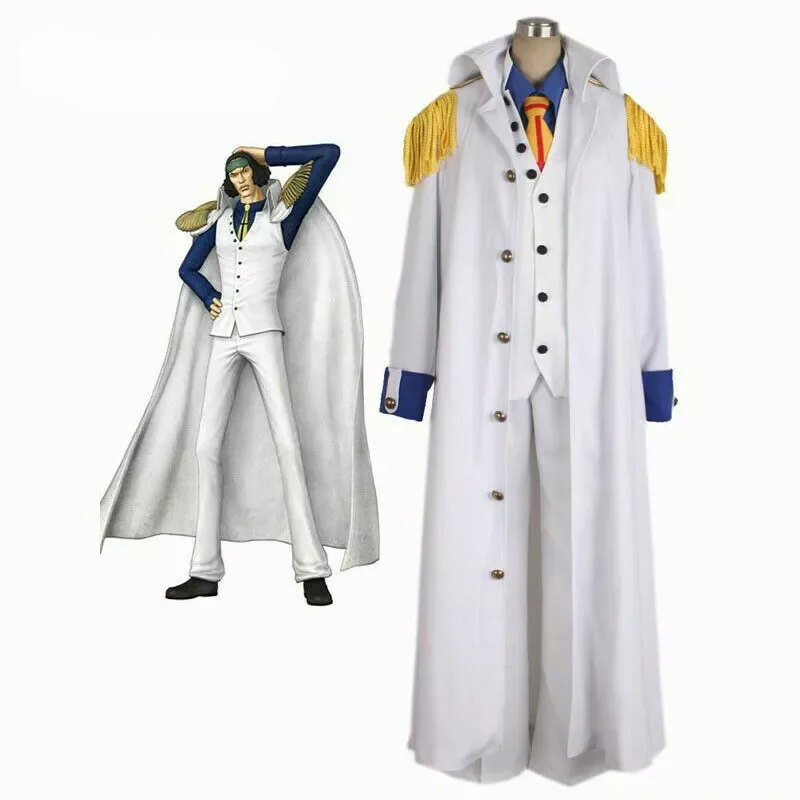 

New! Adult One Piece Aokiji White Cosplay Costume One Piece Marines Cosplay costume