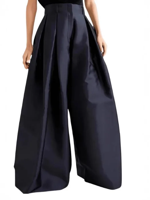 2026 Women's Fashion Solid High Waisted Wide Leg Suit Pants Spring Loose Casual Simple Trousers Street Retro Floor Length Pants