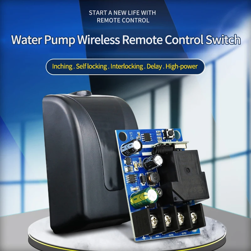 433Mhz Remote Control Wireless Learning Receive Module Switch DC 12V Relay Receiver For Door Electric Gate Lock Remote Control