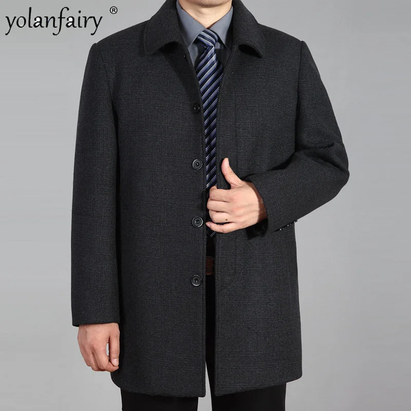 Wool Coat Man New In Autumn Winter Jackets Men Clothes Medium Jacket Oversize s for Windbreaker 's Abrigos