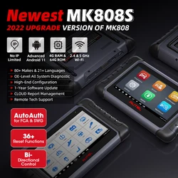 Autel MaxiCOM MK808S Diagnostic Tools OBDII OBD2 Scanner OE-level Automotive Scan Tool Bi-Directional Scanner Upgraded of MK808