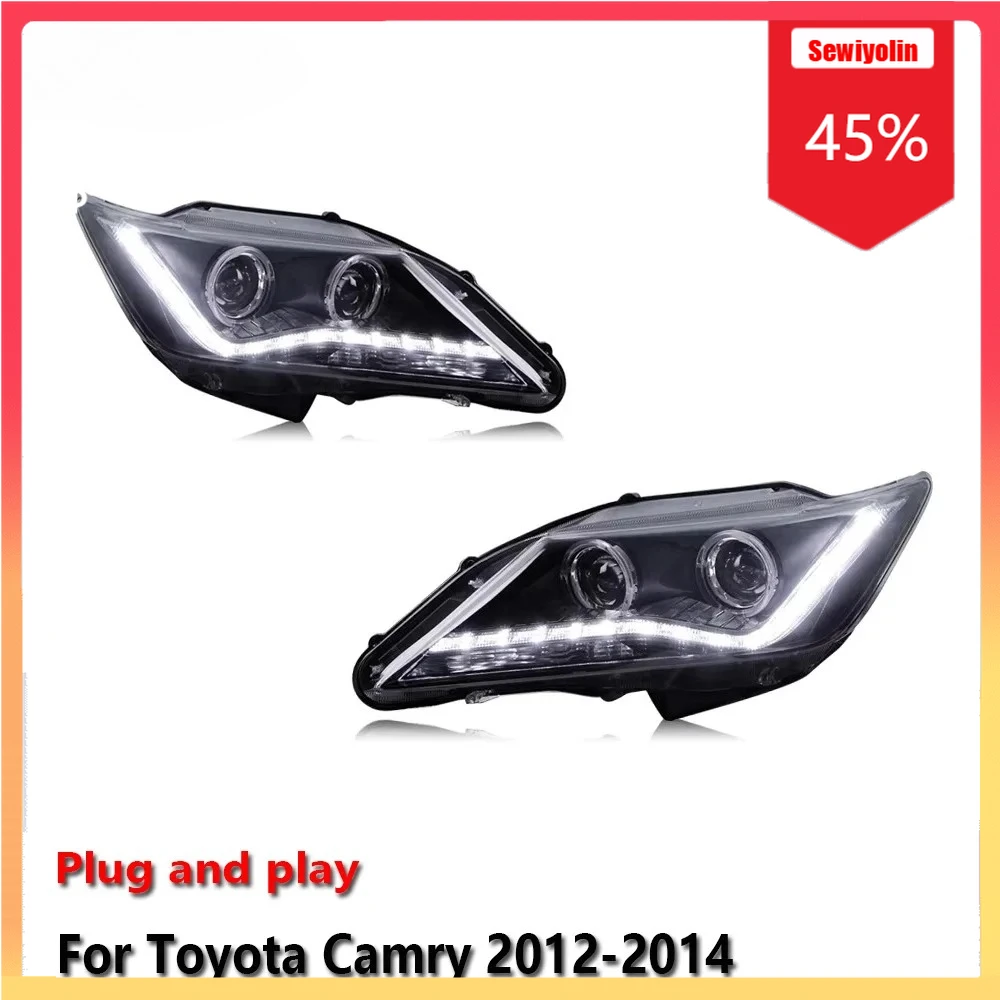 

Car LED Headlight Automobile Parts For Toyota Camry 2012-2014 Fog DRL Brake Turn Signal Lamp Plug and Play