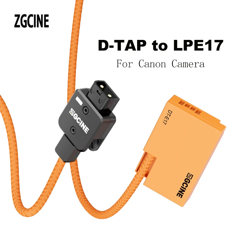 ZGCINE D-Tap to LPE17 Dummy Battery Cable For Canon Camera for Canon RP R10 R50 R8 M6 M62 200D 200D2 850D 200D 750D 77D M3 M5