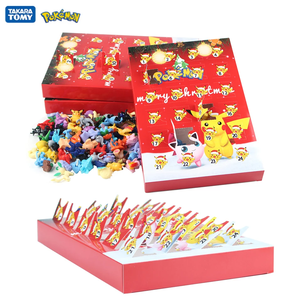 

﻿ 24 шт./компл. Pokemon Action 2-3 см, не повторяющиеся мини-фигурки в слепой коробке, модель игрушки, Пикачу, аниме, дети, коллекционные куклы, подарки на день рождения