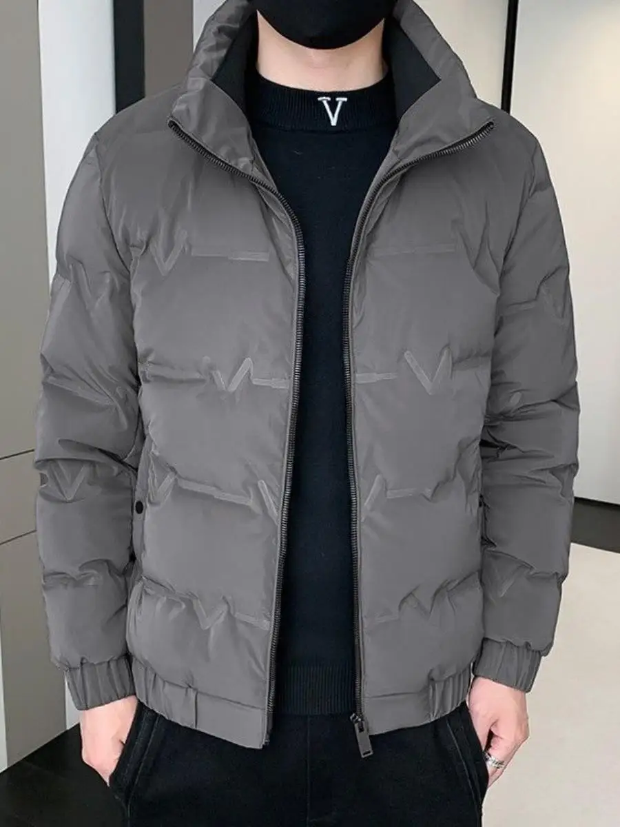 

Мужская зимняя пуховая куртка нового стиля: легкая, утепленная, теплая, с воротником-стойкой, повседневная, приталенная, универсальная верхняя одежда для города и отдыха