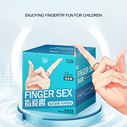 10pcs Super Thin Finger Condom Les Masturbation Sleeve Clitoris Flirting Condom Sex Toy G Spot Vagina Stimulation Adult Supplies