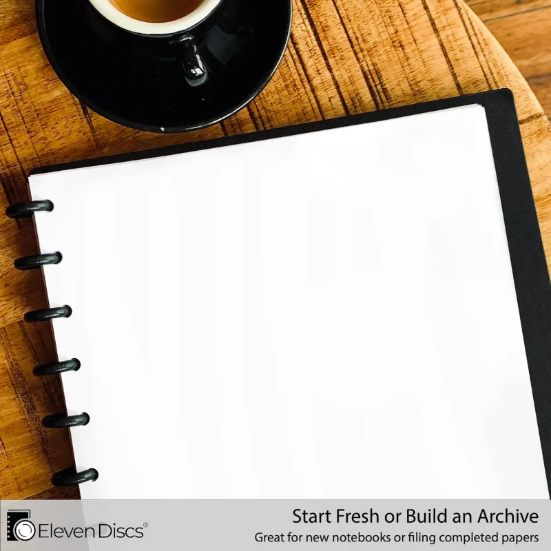 Junior Size Translucent/Clear Discbound Notebook Poly Covers, Compatible with Circa, Arc, and TUL (Set of 5)