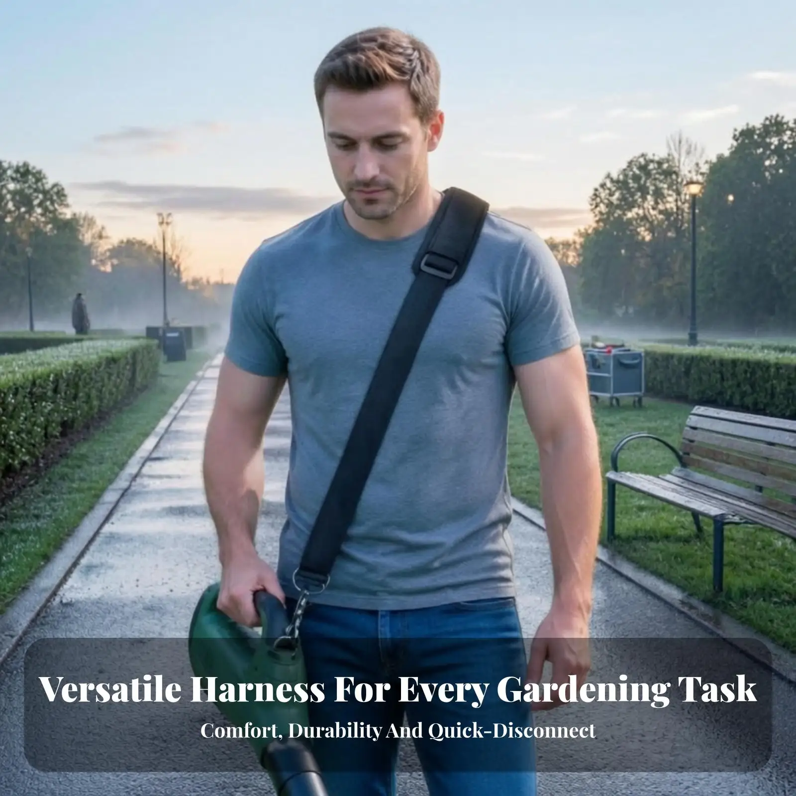 Comfortable Weeder Machine Harness Strap for Trimmer Brush Cutter with Metal Hardware Anti Slip Padded Support