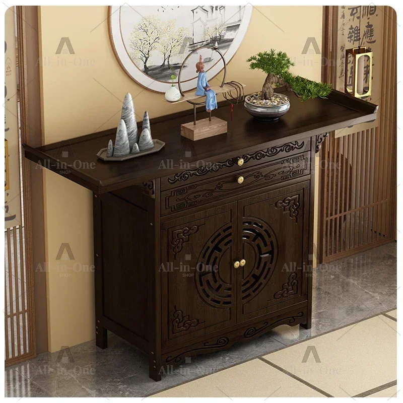 New Chinese Simple Console Tables for The Entrance Wall-mounted Tables Solid Wood Retro Console Table for Home