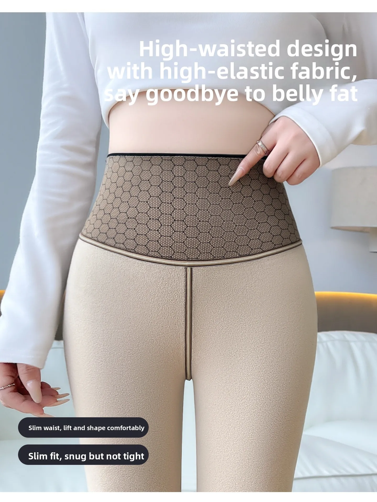 กางเกงเลกกิ้งบลาเฟซ ไลน์ด แอร์ค เบสเลเยอร์ สำหรับผู้หญิง กางเกงโยคะเนื้อผ้าทีนเนด กระชับรูปร่าง เอวสูง กางเกงขายาวลำลอง