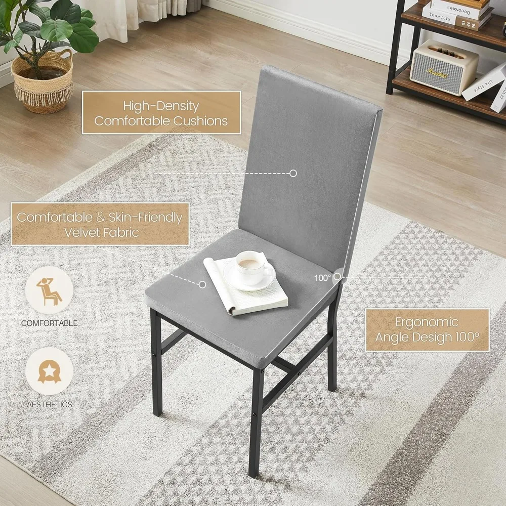 Dining Table Set for 4,Faux Marble Kitchen Table,Kitchen Table Chairs Set with Velvet Chairs,Bench with Storage Net for Dining R