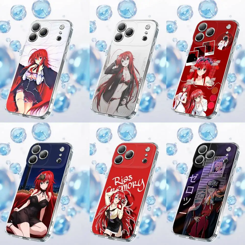 

High School R-Rias Gremory Phone Case For iPhone 17,16,15,14,13,12,11 Plus,Pro,Max,Plus,E,SE4,Air,Mini Transparent
