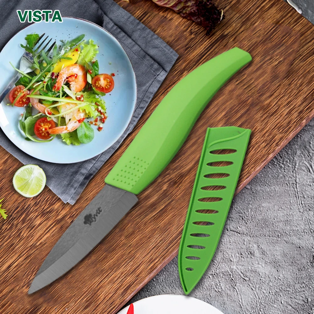 Ceramic Knife Fruit Vegetables 3 inch Chef Knife Household Utility Slicing Knives Rustproof Blade with Cover Cooking Tools