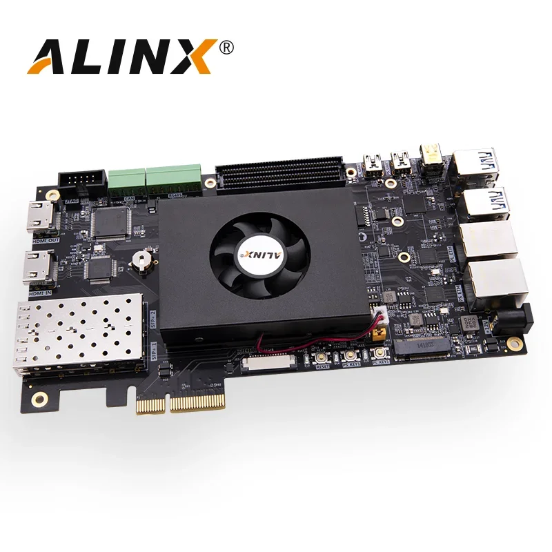 ALINX AXU4EV-P: Xilinx Zynq UltraScale + MPSoC ZU4EG FPGA لوحة تطوير AI PCIe3.0 H.265 Automotive ADAS Vitis-AI