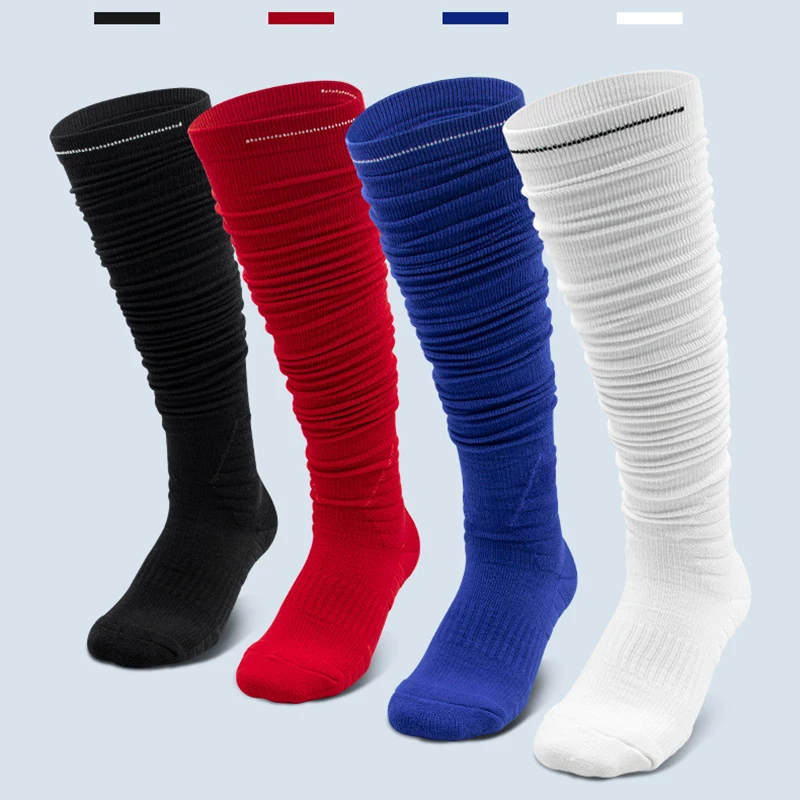 1 Pairs Professional Anticollision Thick Cotton Knee-high Socks Men 2026 Comfortable Non Slip Football Socks Men's Rugby Socks view 5