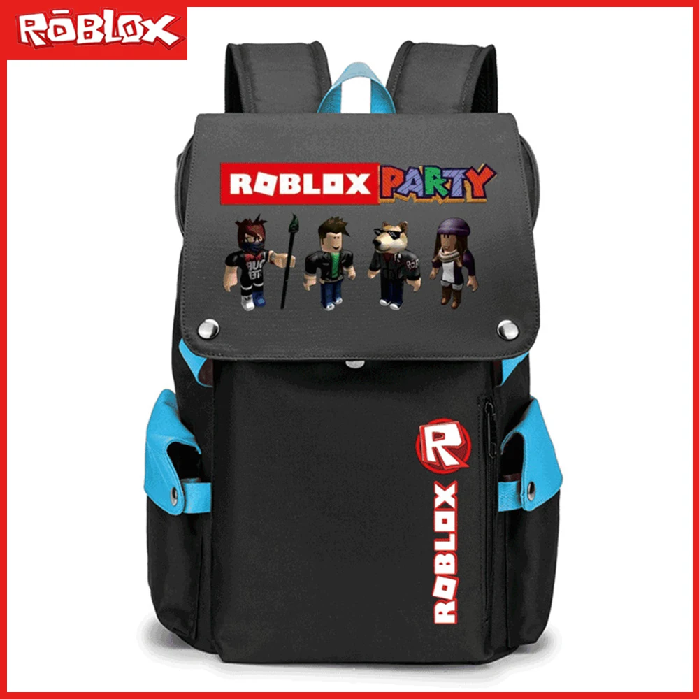 New Roblox Schoolbag Men and Women Shoulders Backpack Large Capacity Leisure Computer Bag Cartoon Printing Fashion Birthday Gift