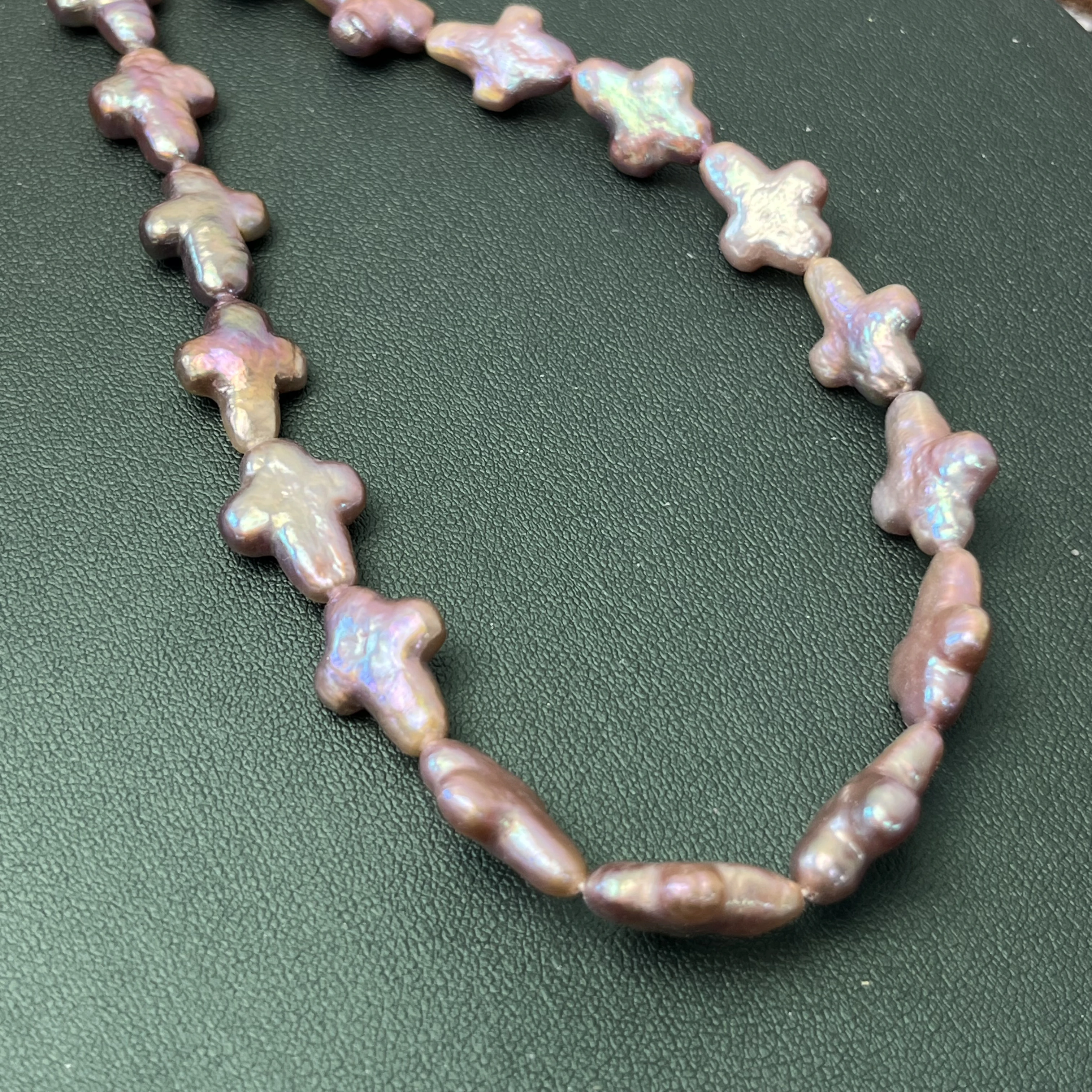 

10x14mm5A Small Natural Freshwater Purple Cross Bead Pearl Isolated Jewelry Make DIY Necklace Bracelet Accessories Wedding Women
