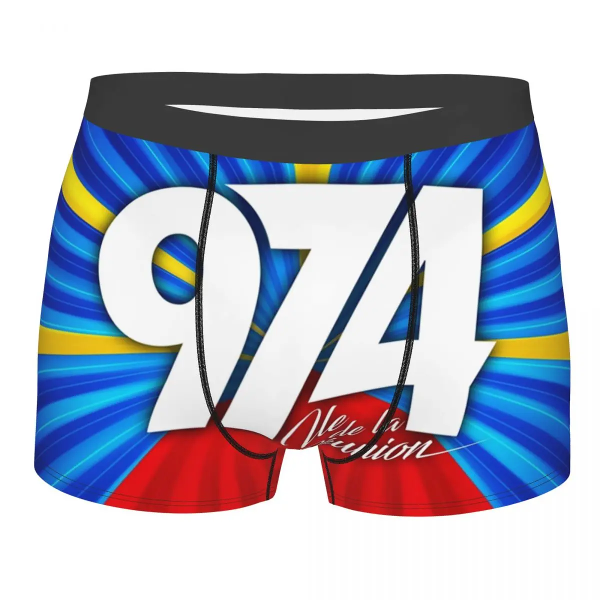 

974 Reunion Island Signature 7 Maveli R Underwear Men Sexy Print Customized Boxer Shorts Panties