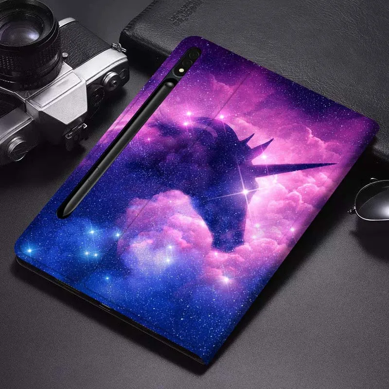 

Чехол для планшета Samsung Galaxy Tab S6 S7 S8 S9 S10 FE Plus Lite с ярким рисунком лошади, мягкий, гибкий, с поддержкой