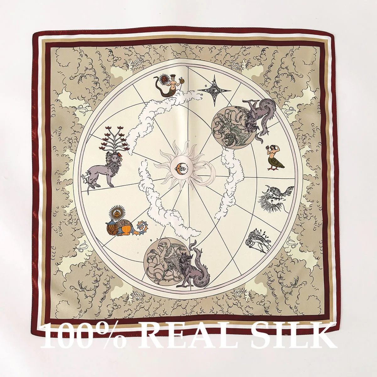 

100% натуральный шелковый квадратный платок: летний шарф для защиты от солнца, шаль, хиджаб, пашмина, пончо, накидка на шею, фулярд, бандана