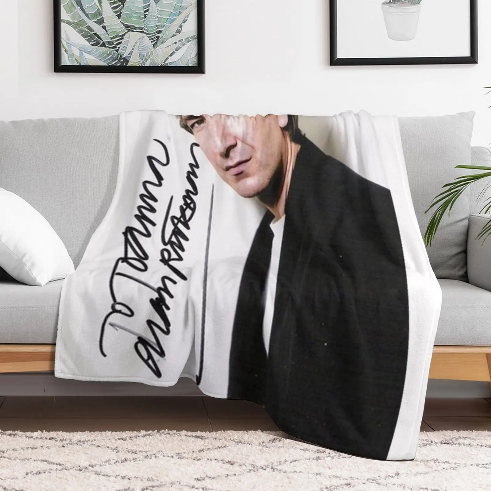 alan rickman Signed Poster Throw Blanket